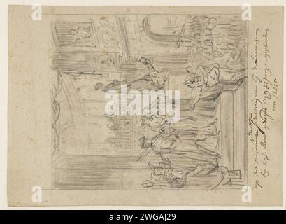 Ecce Homo, Jurriaan Andriessen, nach Gerard de Lairesse, 1799 Zeichenpapier. Kreidebild, Malen. Pilatus zeigt Christus dem Volk, „Ostentatio Christi“, „Ecce Homo“ (Johannes 19,4-6) Stockfoto