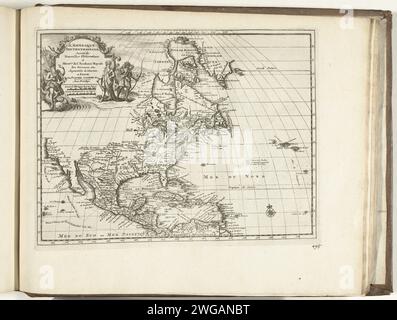 Karte von Nord- und Mittelamerika, 1726, 1726 drucken Karte von Nord- und Mittelamerika. Platte Nr. 495 in Teil XX der Drucke: Les Forces de l’Europe, Asie, Afrique et Amerique ... Comme aussi Les Cartes des Côtes de France et d’Espagne aus dem Jahr 1726, dieser zweite Teil mit 271 handnummerierten Schildern bekannter starker Städte und Festungen im Kontext des Spanischen Erbfolgekrieges 1701–1713. Zum größten Teil wurden diese Aufzeichnungen in die anonymen französischen Aufzeichnungen bekannter starker Städte und Kräfte kopiert: In Les Forces de l’Europe und in: Le Theater de la Guerre, Dans Les Pays-Bas, beide o Stockfoto