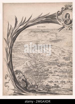Schlacht von Rocroi (linker Teil), Nicolas Cochin (zugeschrieben), 1643–1686 Druckpapier Radierung / Gravur Kampf Crocroi Stockfoto