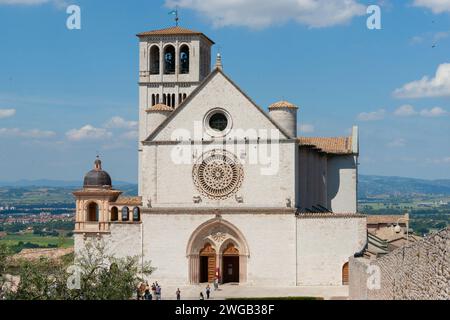 Assissi Italien 18. Mai 2011; berühmte Kirche die Basilika San Francis außen. Stockfoto