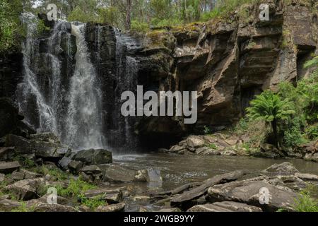 Phantom Falls, am St George River, Great Otway National Park, Lorne, Victoria, Australien. Stockfoto