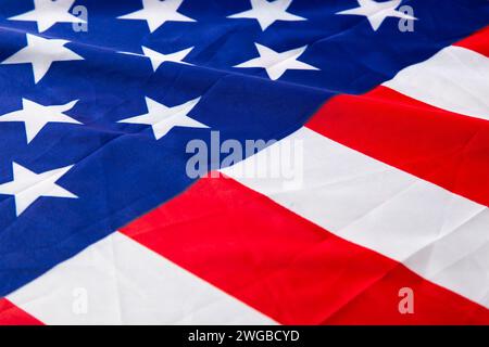 Nahaufnahme der wellige amerikanische Flagge Stockfoto
