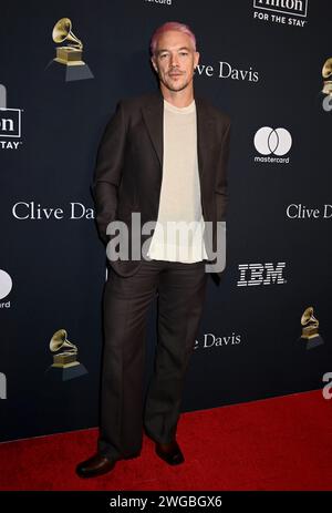 Beverly Hills, USA. Februar 2024. Diplo kommt an der Pre-GRAMMY Gala & GRAMMY Salute to Industry Icons an, die am 3. Februar 2024 im Beverly Hilton Hotel in Beverly Hills, KALIFORNIEN, stattfand. © Tammie Arroyo/AFF-USA.com Credit: AFF/Alamy Live News Stockfoto