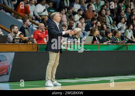 (C) Denis TRASFI / MAXPPP - au Palais des Sports de Nanterre le 03-02-2024 - Basketball BETCLIC ELITE - Nanterre 92 - Cholet Basket - Entraineur Laure Stockfoto