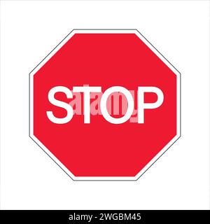 Straßenschilder. Halten Sie das Schild an und geben Sie nach. Stock Vektor