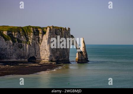 Landschaft der Klippen in Etretat, Normandie, Frankreich Stockfoto