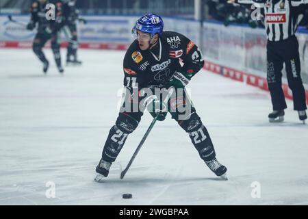 Augsburg, Deutschland 02. Februar 2024: 1. DEL - 2023/2024 - Sp.43 - Augsburger Panther vs. Kölner Haie im Bild: Jere Karjalainen (Augsburger Panther) Stockfoto