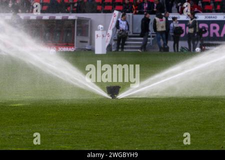 ©PHOTOPQR/VOIX DU NORD/Thierry Thorel ; 03/02/2024 ; Fribourg en Brisgau, le 3 fevrier 2024 - rencontre de la Bundesliga a a l'Europa Park Stadion entre le SC Freiburg et le VfB Stuttgart - Foto : Thierry Thorel / La Voix du Nord Freiburg im Breisgau, 3. Februar 2024 - Bundesliga-Spiel im Europa Park Stadion zwischen SC Freiburg und VfB Stuttgart - Stockfoto