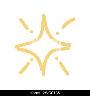 Doodle Sparkle Shine Symbol Vektor-Illustration Stock Vektor