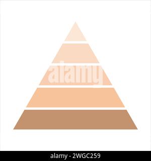 Pyramidendiagramm, Grafik, Diagramm, Schulung. Illustration des flachen Vektors. Stock Vektor