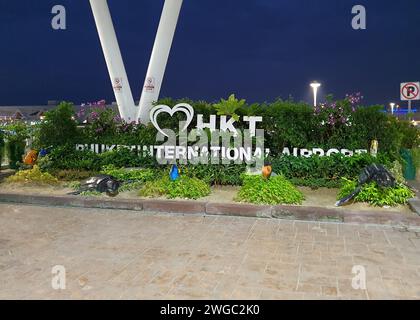 Phuket, Thailand - 2. Januar 2024: Internationaler Flughafen Phuket Stockfoto