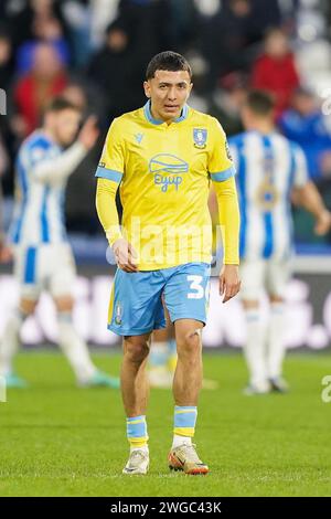 Sheffield Wednesday Ian Poveda während des Spiels Huddersfield Town AFC gegen Sheffield Wednesday FC SKY Bet EFL Championship im John Smith's Stadium, Huddersfield, England, Großbritannien am 3. Februar 2024 Stockfoto