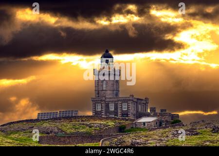 Europa, Schottland, Isle of May, Robert Stevenson's Lighthouse, Lighthouse, Robert Stevensons Leuchtturm Stockfoto