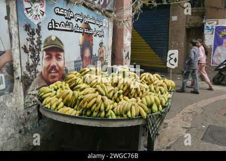 Beirut, Libanon. Februar 2024. Plakate im palästinensischen Lager Shatila, Beirut, Libanon, am 3. Februar 2024. (Foto: Elisa Gestri/SIPA USA) Credit: SIPA USA/Alamy Live News Stockfoto