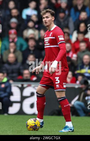 RAV van den Berg of Middlesbrough während des Sky Bet Championship Matches Middlesbrough gegen Sunderland im Riverside Stadium, Middlesbrough, Großbritannien, 4. Februar 2024 (Foto: Mark Cosgrove/News Images) Stockfoto