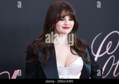 Westwood, Usa. Februar 2024. WESTWOOD, LOS ANGELES, KALIFORNIEN, USA - 3. FEBRUAR: Selena Gomez kommt bei der Los Angeles Premiere von Vertical Entertainment 'Lola', die am 3. Februar 2024 im Regency Bruin Theatre in Westwood, Los Angeles, Kalifornien, USA stattfindet. (Foto: Xavier Collin/Image Press Agency) Credit: Image Press Agency/Alamy Live News Stockfoto