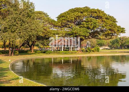 Suan Luang Rama IX, (Rama IX Park), öffentlicher Park im Prawet District, Bangkok, Thailand Stockfoto