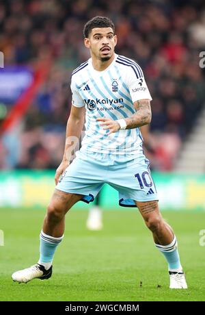 Morgan Gibbs-White von Nottingham Forest während des Premier League-Spiels im Vitality Stadium in Bournemouth. Bilddatum: Sonntag, 4. Februar 2024. Stockfoto