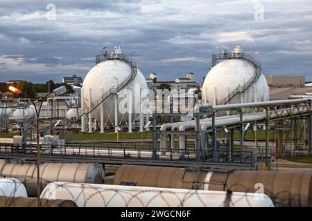 OMV Erdölraffinerie, Schwechat NÖ, Österreich Stockfoto