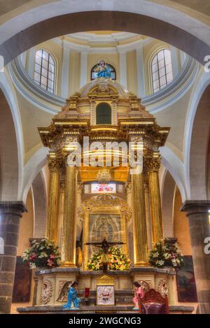 Innenraum von Capilla Real, Kloster von San Gabriel Arcangel, 1520, Cholula, Puebla State, Mexiko Stockfoto