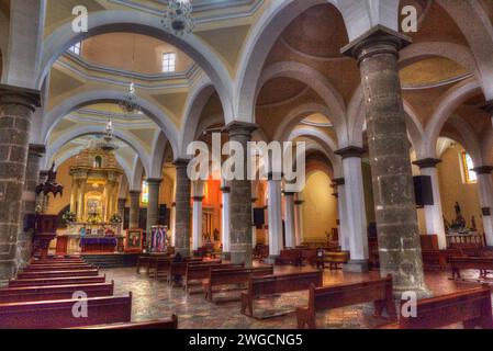 Innenraum von Capilla Real, Kloster von San Gabriel Arcangel, 1520, Cholula, Puebla State, Mexiko Stockfoto