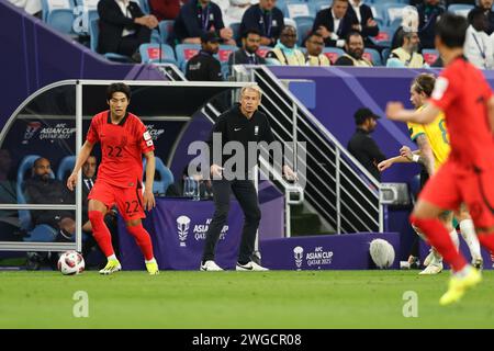 Al Wakrah, Katar. Februar 2024. Jurgen Klinsmann (KOR) Fußball/Fußball : AFC Asian Cup Qatar 2023 Viertelfinalspiel Australien 1-2 Korea Republic im Al Janoub Stadium in Al Wakrah, Katar . Quelle: Mutsu Kawamori/AFLO/Alamy Live News Stockfoto