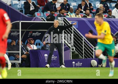 Al Wakrah, Katar. Februar 2024. Jurgen Klinsmann (KOR) Fußball/Fußball : AFC Asian Cup Qatar 2023 Viertelfinalspiel Australien 1-2 Korea Republic im Al Janoub Stadium in Al Wakrah, Katar . Quelle: Mutsu Kawamori/AFLO/Alamy Live News Stockfoto