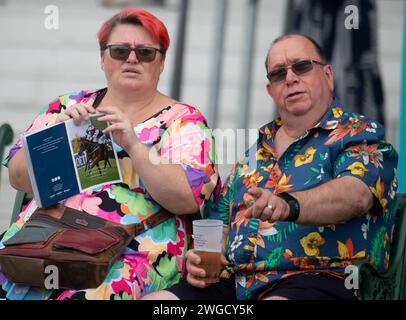 Ascot, Großbritannien. September 2024. Racegors auf der Ascot Racecourse beim September Racing Friday Meeting. Kredit: Maureen McLean/Alamy Stockfoto