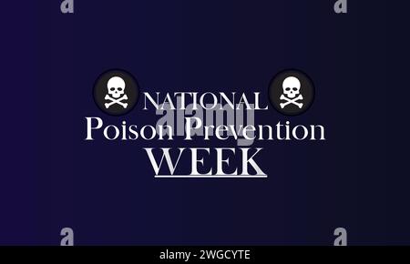 National Posion Prevention Week Text Illustration Design Stock Vektor