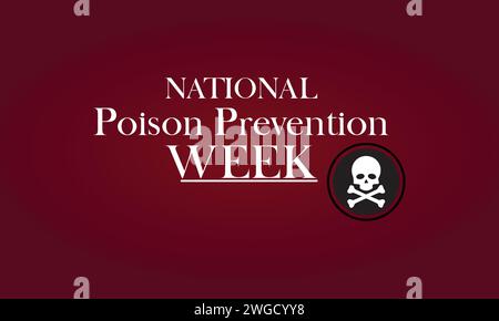 National Posion Prevention Week Text Illustration Design Stock Vektor