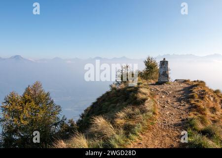 Der Gipfel des Mount Legnoncino in den Orobie Alpen Stockfoto