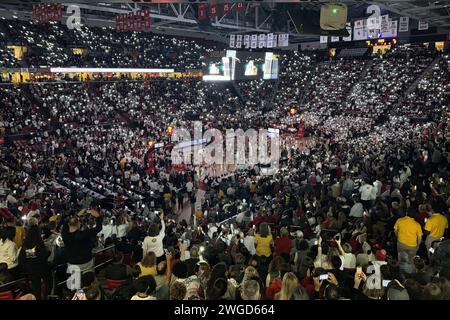 College Park, MD, USA. Februar 2024. Atmosphäre beim Iowa vs. Maryland NCAA Women's Basketball Game im SECU Stadium in College Park, Maryland am 3. Februar 2024. Quelle: Mpi34/Media Punch/Alamy Live News Stockfoto