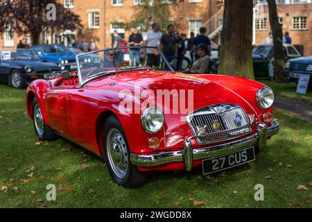 1961 MG A, ausgestellt auf dem Bicester Heritage Scramble am 8. Oktober 2023. Stockfoto