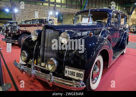 1938 Packard 1604 Super Eight auf der Retro Málaga Motor Show, Spanien. Stockfoto