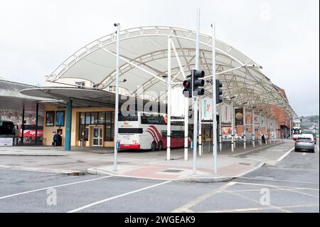 Bushaltestelle Cork in Parnell PL, Cork. Irland. Stockfoto