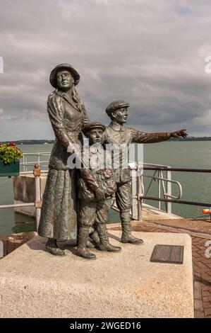 Annie Moore Monument im Cobh Heritage Centre. Die Geschichte Von Queenstown. Cobh. Irland Stockfoto