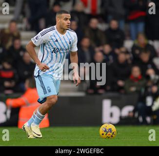 Bournemouth, Großbritannien. 30. Januar 2024. Bournemouth, England, 4. Februar 2024: Nottingham Forest's Murillo während des Premier League-Fußballspiels zwischen Bournemouth und Nottingham Forest im Vitality Stadium in Bournemouth, England (David Horton/SPP) Credit: SPP Sport Press Photo. /Alamy Live News Stockfoto