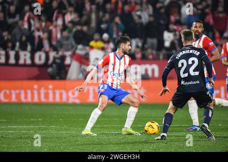 Girona, Spanien. Februar 2024. GIRONA, SPANIEN - 3. FEBRUAR: Spiel zwischen Girona FC und Real Sociedad im Rahmen der La Liga am 3. Februar 2024 in Girona, Spanien. (Foto: Sara Aribó/PxImages) Credit: PX Images/Alamy Live News Stockfoto