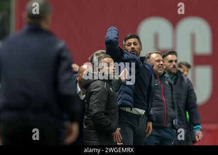 Braga, Portugal. Januar 31, 2024. Braga, 31/2024 - Sporting Clube de Braga veranstaltete heute Abend den Grupo Desportivo de Chaves im Braga Municipal Stadium, in einem Spiel, das für die 19. Runde der I League 2023 zählt. Moreno (Miguel Pereira/Global Imagens) Credit: Atlantico Press/Alamy Live News Stockfoto