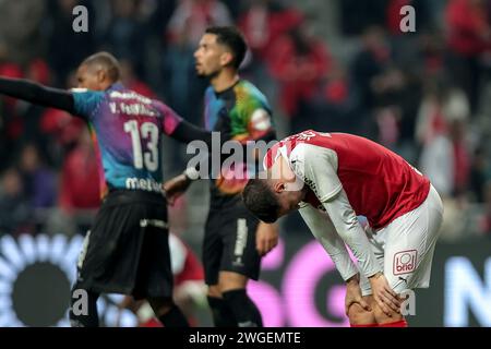 Braga, Portugal. Januar 31, 2024. Braga, 31/2024 - Sporting Clube de Braga veranstaltete heute Abend den Grupo Desportivo de Chaves im Braga Municipal Stadium, in einem Spiel, das für die 19. Runde der I League 2023 zählt. Abel Ruiz (Miguel Pereira/Global Imagens) Credit: Atlantico Press/Alamy Live News Stockfoto