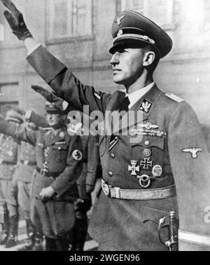 REINHARD HEYDRICH (1904–1942) deutscher SS-Beamter um 1940 Stockfoto