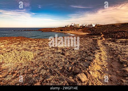 Playa Grande Strand in Porís de Abona (Insel Teneriffa) Stockfoto