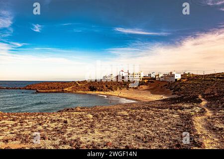 Playa Grande Strand in Porís de Abona (Insel Teneriffa) Stockfoto