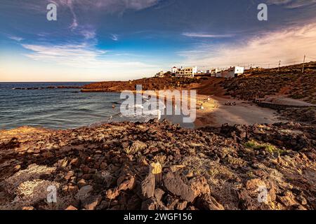 Playa Grande Strand in Porís de Abona (Insel Teneriffa) Stockfoto
