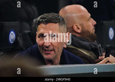 Mailand, Italien. Februar 2024. Marco Materazzi (ehemaliger FC Inter Spieler) während des italienischen Meisterschaftsspiels Serie A zwischen dem FC Internazionale und Juventus FC am 4. Februar 2024 im Giuseppe Meazza Stadion in Mailand, Italien - Credit: Luca Rossini/E-Mage/Alamy Live News Stockfoto