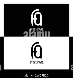 FQ-Anfangsbuchstaben-Logo. Monogramm mit F- und Q-Mustern Stock Vektor