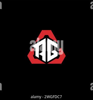 AG Initial Logo modernes und futuristisches Konzept für E-Sport- oder Gaming-Logo Stock Vektor