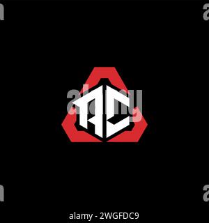 AC Initial Logo modernes und futuristisches Konzept für E-Sport- oder Gaming-Logo Stock Vektor