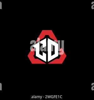 CD Initial Logo modernes und futuristisches Konzept für E-Sport- oder Gaming-Logo Stock Vektor