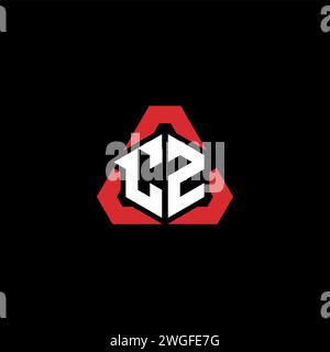 CZ Initial Logo modernes und futuristisches Konzept für E-Sport- oder Gaming-Logo Stock Vektor